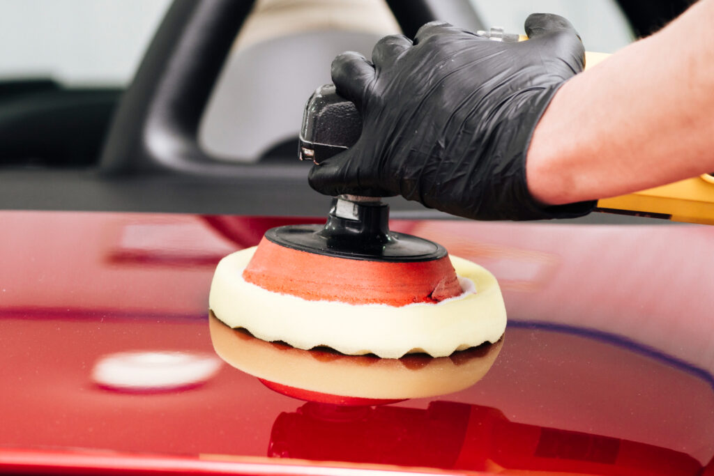 Correcting swirl marks on red paint