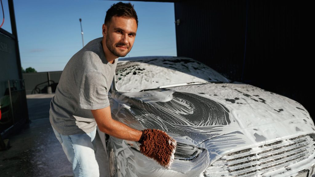 Cleaning car