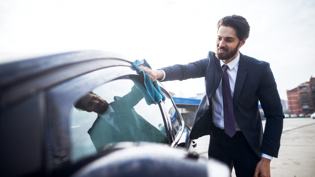 Inspecting a car before washing after not cleaning it for some time