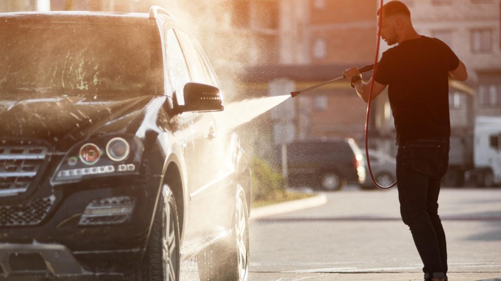 Washing the Car Under Direct Sunlight